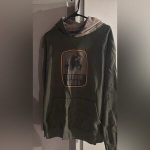 Olive Green Graphic Hoodie